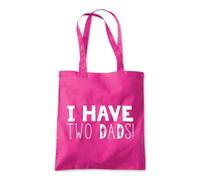 I Have Two Dads Gay Pride Tote Shopping Bag 10 Litres Capacity 42 x 38cm