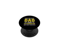 I Have Two Titles Dad And Exterminator Fathers Day Funny PopSockets Adhesive PopGrip