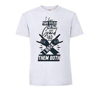 I Have Two Titles-Dad and Grand-Dad and I Rock Them Both Best dad Christmas Stocking Filler Father's Day Present idea Unique White Colour Men Short Sleeve Soft Touch Cotton T-Shirt. (M)