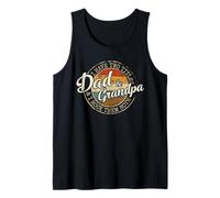 I Have Two Titles Dad & Grandpa Vintage Stamp Fathers Day Tank Top