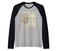 I Have Two Titles Dad & Papa I Rock Them Both - Prayer Shirt Raglan Baseball Tee