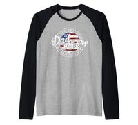 I Have Two Titles Dad & Pop-Pop Vintage Stamp Fathers Day Raglan Baseball Tee