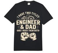 I Have Two Titles Engineer and Dad and I Rock Them Both Comfort Colors Adult Heavyweight T-Shirt