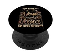 I Have Two Titles Mom And Nana Leopard PopSockets Adhesive PopGrip
