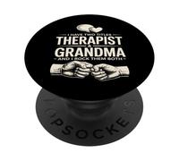 I Have Two Titles Therapist And Grandma And I Rock Them Both PopSockets Adhesive PopGrip