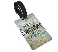 I Haven'T Been Everywhere But Its On My List Luggage Tag Suitcase Name Id Card Labels Identifiers PVC Baggage Tags Luggage for Women Men Kids Girls Travel