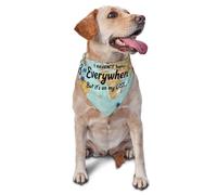 I Haven't Been Everywhere But Its On My List Print Dog Bandana 1 Pack Triangle Scarf Washable Birthday Adjustable Bib Handkerchief for Neutral Large Dogs