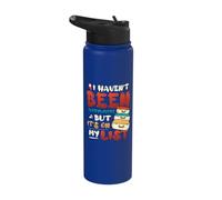 I Havent Been Everywhere But Its On My List Travel Lover Stainless Steel Insulated Water Bottle