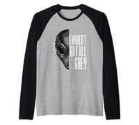 I Haven't Got All Grey Funny Alien Pun Sci-Fi Raglan Baseball Tee