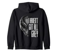 I Haven't Got All Grey Funny Alien Pun Sci-Fi Zip Hoodie