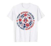 I Hear Migrant Children Also Have Heartbeats Retro Floral T-Shirt