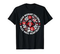 I Hear Migrant Children Also Have Heartbeats Vintage Value Graphic T-Shirt, Men, Black, M