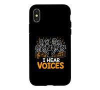I Hear Voices Choir Singing Music Notes Case for iPhone X/XS