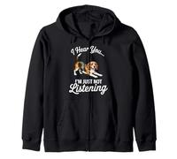 I Hear You I’m Just Not Listening Sarcastic Beagle Mom Dad Zip Hoodie