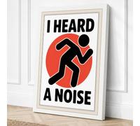 I Heard a Noise Minimalist Canvas Wall Art Print 18x12 Inch (46 x 30 cm)