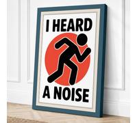 I Heard a Noise Minimalist Canvas Wall Art Print 24x16 Inch (61 x 41 cm)