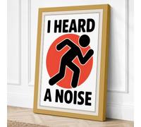 I Heard a Noise Minimalist Canvas Wall Art Print 30x20 Inch