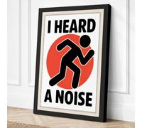 I Heard a Noise Minimalist Canvas Wall Art Print 30x20 Inch