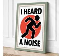 I Heard a Noise Minimalist Canvas Wall Art Print 30x20 Inch (76 x 51 cm)