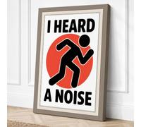 I Heard a Noise Minimalist Canvas Wall Art Print 30x20 Inch (76 x 51 cm)
