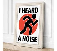 I Heard a Noise Minimalist Canvas Wall Art Print 36x24 Inch (91 x 61 cm)