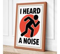 I Heard a Noise Minimalist Canvas Wall Art Print 36x24 Inch (91 x 61 cm)
