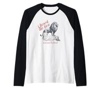 I Heard The Lion and Saw The Lamb Sheep Minimalist Christian Raglan Baseball Tee