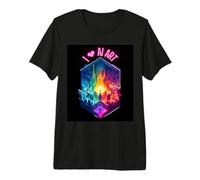 I Heart AI Art Love Digital Artist Artificial Intelligence Premium T-Shirt