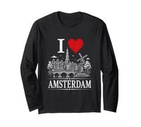 I Heart Amsterdam I Love Amsterdam Souvenir Long Sleeve T-Shirt