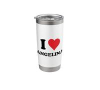 I Heart Angelina First Name I Love Personalized Stuff Stainless Steel Insulated Tumbler