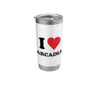 I Heart Arcadia First Name I Love Personalized Stuff Stainless Steel Insulated Tumbler