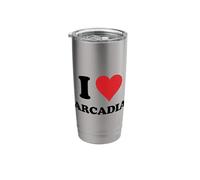 I Heart Arcadia First Name I Love Personalized Stuff Stainless Steel Insulated Tumbler
