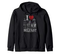 I heart Belfast I Love Belfast Souvenir Zip Hoodie
