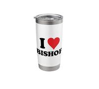 I Heart Bishop First Name I Love Personalized Stuff Stainless Steel Insulated Tumbler