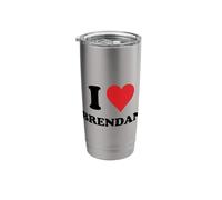 I Heart Brendan First Name I Love Personalized Stuff Stainless Steel Insulated Tumbler