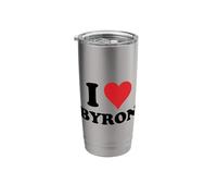 I Heart Byron First Name I Love Personalized Stuff Stainless Steel Insulated Tumbler