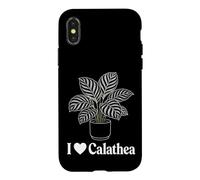 I Heart Calathea Prayer Plant Line Art Botanical Gift Case for iPhone X/XS