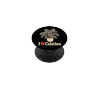 I Heart Calathea Prayer Plant Line Art Botanical Gift PopSockets Adhesive PopGrip