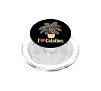 I Heart Calathea Prayer Plant Line Art Botanical Gift PopSockets PopGrip for MagSafe