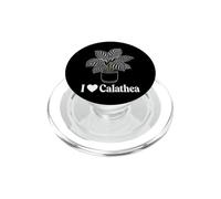 I Heart Calathea Prayer Plant Line Art Botanical Gift PopSockets PopGrip for MagSafe