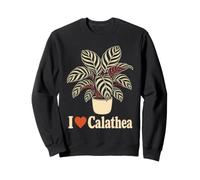I Heart Calathea Prayer Plant Line Art Botanical Gift Sweatshirt