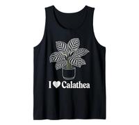 I Heart Calathea Prayer Plant Line Art Botanical Gift Tank Top
