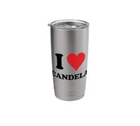 I Heart Candela First Name I Love Personalized Stuff Stainless Steel Insulated Tumbler