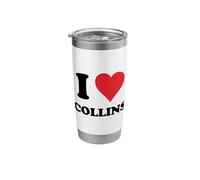 I Heart Collins First Name I Love Personalized Stuff Stainless Steel Insulated Tumbler