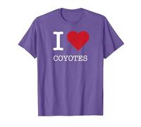 I Heart Coyotes, I Love Coyotes T-Shirt, Men, Purple Heather, M