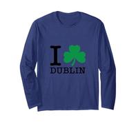 I Heart Dublin Irish Love Shamrock St Patrick's Day PAPL2722 Long Sleeve T-Shirt