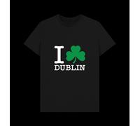 I Heart Dublin Shamrock Black T-Shirt apoh Black L