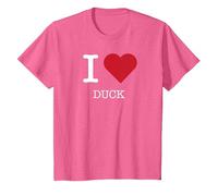 I Heart Duck, I Love Duck T-Shirt, Youth, Pink Heather, Medium