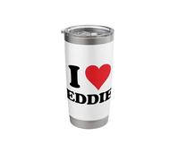 I Heart Eddie First Name I Love Personalized Stuff Stainless Steel Insulated Tumbler