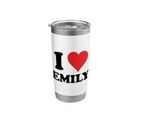 I Heart Emily First Name I Love Personalized Stuff Stainless Steel Insulated Tumbler